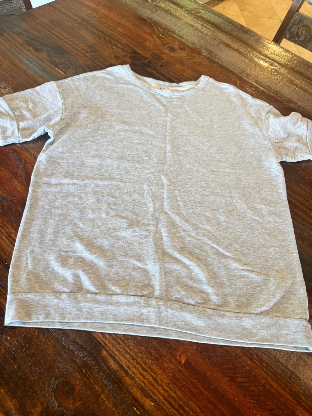 Short Sleeve Crewneck Tee - Light Gray